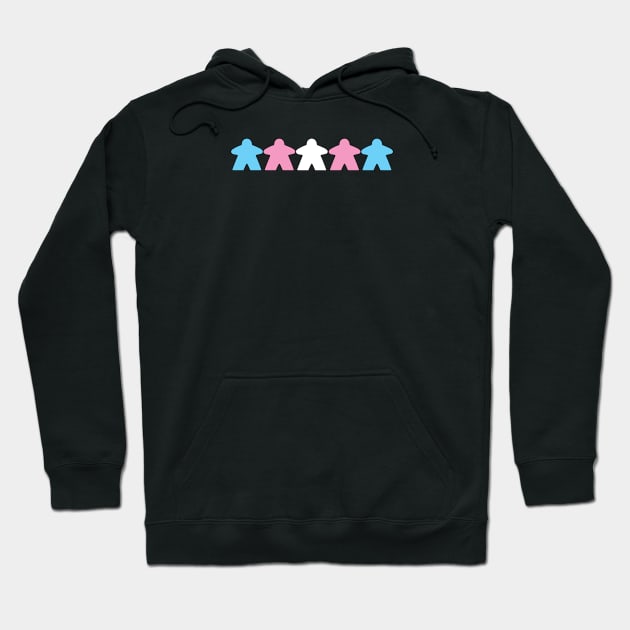 Trans Pride Meeples Hoodie by Basilisk